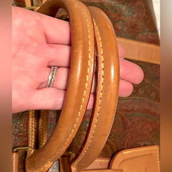 Etro Brown Paisley Arnica Duffel with Tan Leather Trim - Gorgeous! - Picture 7 of 15